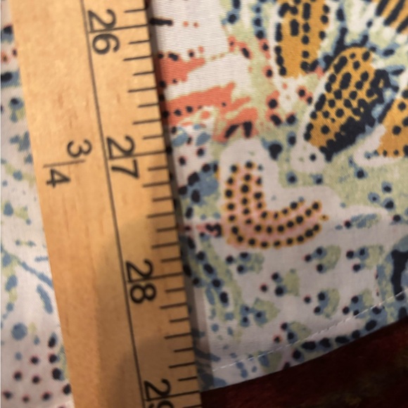 Chico's Light Blue and White Striped Button-Down Shirt - Picture 8 of 9